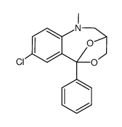 9b-phenyl-2,3,5,6,7,9b-hexahydro-8-chloro-5-methyl-benzo(6,7)-4,1-oxazepine-(3,5)-oxolan Structure