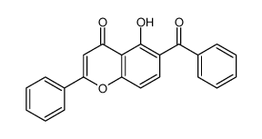 6-benzoyl-5-hydroxy-2-phenylchromen-4-one结构式