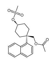 4-trans-acetoxymethyl-4-cis-(1-naphthyl)cyclohexanol, methanesulfonate Structure