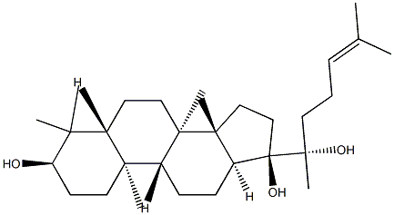 Dammar-24-ene-3α,17,20-triol结构式