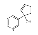 1-pyridin-3-ylcyclopent-2-en-1-ol结构式