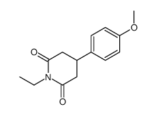 1-ethyl-4-(4-methoxyphenyl)piperidine-2,6-dione结构式