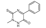 2-methyl-5-phenyl-3-sulfanylidene-1H-1,2,4-triazin-6-one结构式
