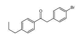 2-(4-bromophenyl)-1-(4-propylphenyl)ethanone Structure