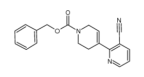 3-cyano-3',6'-dihydro-2'H-[2,4']bipyridinyl-1'-carboxylic acid benzyl ester结构式