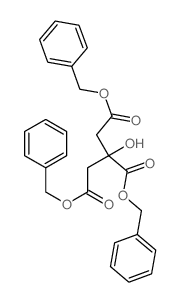 1,2,3-Propanetricarboxylicacid, 2-hydroxy-, 1,2,3-tris(phenylmethyl) ester Structure