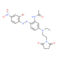 N-[2-[(2-Bromo-4-nitrophenyl)azo]-5-[[2-(2,5-dioxo-1-pyrrolidinyl)ethyl]ethylamino]phenyl]acetamide structure