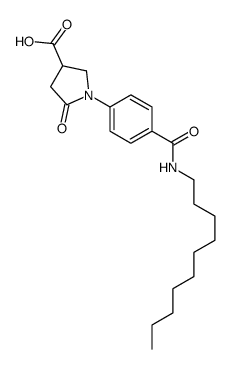 1-[4-(decylcarbamoyl)phenyl]-5-oxopyrrolidine-3-carboxylic acid结构式