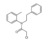 2-chloro-N-(2-methylphenyl)-N-(2-phenylethyl)acetamide结构式