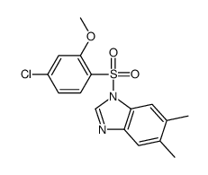 1-(4-chloro-2-methoxyphenyl)sulfonyl-5,6-dimethylbenzimidazole结构式