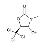 4r-hydroxy-3-methyl-5t-trichloromethyl-oxazolidin-2-one Structure