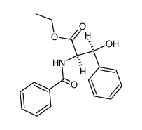 (2RS,3SR)-2-benzoylamino-3-hydroxy-3-phenyl-propionic acid ethyl ester结构式