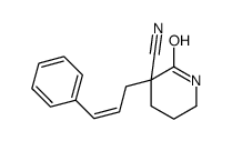 2-oxo-3-(3-phenylprop-2-enyl)piperidine-3-carbonitrile Structure