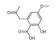 2-acetonyl-6-hydroxy-4-methoxy-benzoic acid Structure