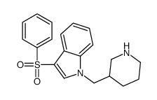 3-(benzenesulfonyl)-1-(piperidin-3-ylmethyl)indole结构式
