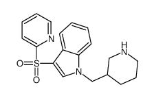 1-(piperidin-3-ylmethyl)-3-pyridin-2-ylsulfonylindole Structure