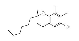 2-hexyl-2,7,8-trimethyl-3,4-dihydrochromen-6-ol Structure