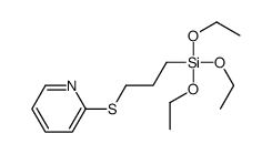 triethoxy(3-pyridin-2-ylsulfanylpropyl)silane结构式