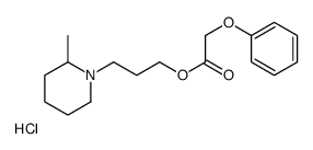 3-(2-methylpiperidin-1-ium-1-yl)propyl 2-phenoxyacetate,chloride结构式