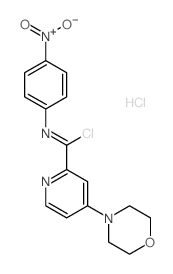 1-chloro-1-(4-morpholin-4-ylpyridin-2-yl)-N-(4-nitrophenyl)methanimine结构式