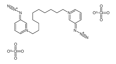 3-azido-1-[10-(3-azidopyridin-1-ium-1-yl)decyl]pyridin-1-ium,diperchlorate Structure