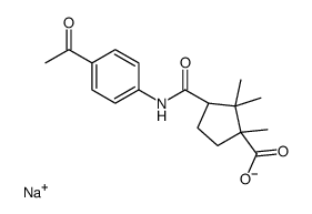 sodium,(1R,3S)-3-[(4-acetylphenyl)carbamoyl]-1,2,2-trimethylcyclopentane-1-carboxylate Structure