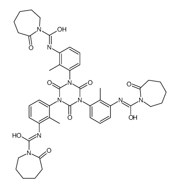 N,N',N''-[(2,4,6-trioxo-1,3,5-triazine-1,3,5(2H,4H,6H)-triyl)tris(methyl-m-phenylene)]tris(hexahydro-2-oxo-1H-azepine-1-carboxamide) Structure