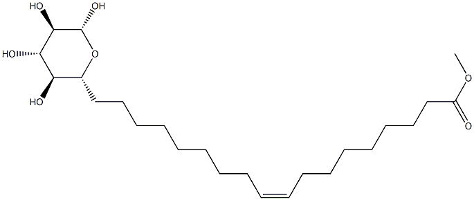 β-D-Glucopyranose 6-[(9Z)-9-octadecenoate] structure