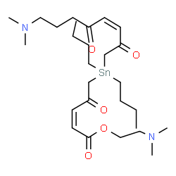 2-(dimethylamino)ethyl (Z,Z)-11,11-dibutyl-2-methyl-6,9,13-trioxo-2-aza-11-stannahexadeca-7,14-dien-16-oate structure