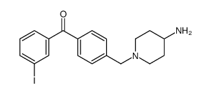 [4-[(4-aminopiperidin-1-yl)methyl]phenyl]-(3-iodophenyl)methanone Structure