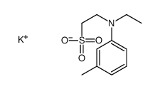 2-[Ethyl(3-methylphenyl)amino]ethanesulfonic acid potassium salt Structure
