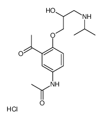 ()-N-[3-acetyl-4-[2-hydroxy-3-[(1-methylethyl)amino]propoxy]phenyl]acetamide monohydrochloride picture