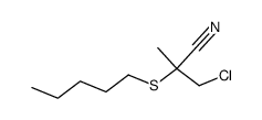 3-chloro-2-methyl-2-(pentylthio)propanenitrile结构式