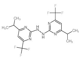 4-isopropyl-2-(2-(4-isopropyl-6-(trifluoromethyl)-2-pyrimidinyl)hydrazino)-6-(trifluoromethyl)pyrimidine结构式
