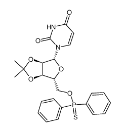 2',3'-O-Isopropylidene-5'-O-diphenylphosphinothioyluridine Structure