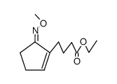 2-(3-carbethoxypropyl)-1-methoximino-2-cyclo pentene结构式