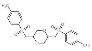 2,5-bis[(4-methylphenyl)sulfonylmethyl]-1,4-dioxane structure