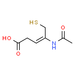 3-Pentenoic acid,4-(acetylamino)-5-mercapto- structure