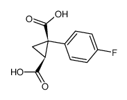 (1R,2S)-1-(4-fluorophenyl)cyclopropane-1,2-dicarboxylic acid结构式