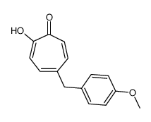 2-hydroxy-5-(4-methoxybenzyl)cyclohepta-2,4,6-trien-1-one结构式