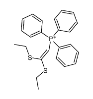 (2,2-bis(ethylthio)vinyl)triphenylphosphonium Structure