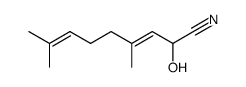 1-hydroxy-1-cyano-3,7-dimethyl-2,6-octadiene Structure