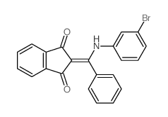 1H-Indene-1,3(2H)-dione,2-[[(3-bromophenyl)amino]phenylmethylene]- structure