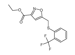5-(2-Trifluoromethyl-phenylsulfanylmethyl)-isoxazole-3-carboxylic acid ethyl ester Structure