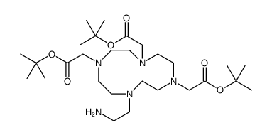 1,4,7,10-Tetraazacyclododecane-1,4,7-triacetic acid, 10-(2-aminoethyl)-, tris(1,1-dimethylethyl) ester结构式