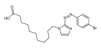 11-[2-[(4-bromophenyl)diazenyl]imidazol-1-yl]undecanoic acid Structure