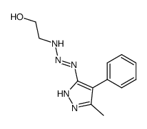 2-(3-(3-methyl-4-phenyl-1H-pyrazol-5-yl)triaz-2-en-1-yl)ethan-1-ol Structure