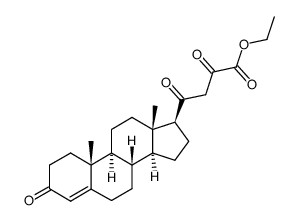 3,20,23-trioxo-21-nor-chol-4-en-24-oic acid ethyl ester Structure