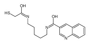 N-[5-[(2-sulfanylacetyl)amino]pentyl]quinoline-3-carboxamide结构式