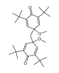 2,6,2',6'-tetra-tert-butyl-4,4'-dimethoxy-4,4'-methanediyl-bis-cyclohexa-2,5-dienone结构式